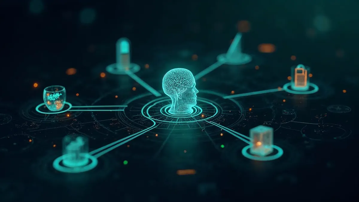 Interface d'automatisation IA montrant des workflows connectés pour une PME